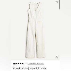 J. Crew V Neck Denim Jumpsuit